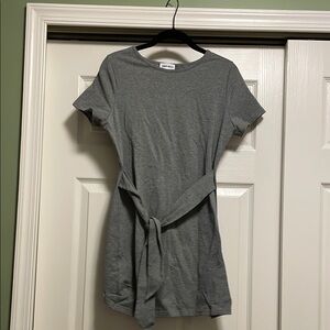 Gray Short Sleeve Dress